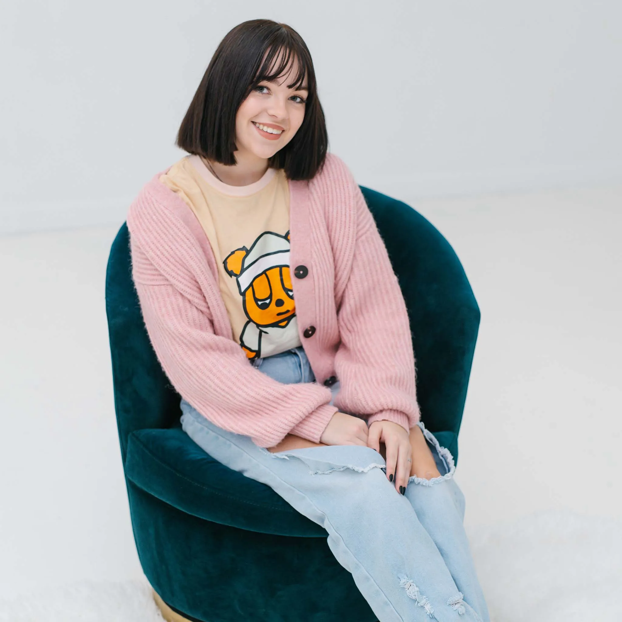 Sleepy Bear Color Block Tee