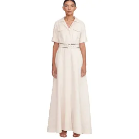 Staud Millie Natural Linen Maxi Dress