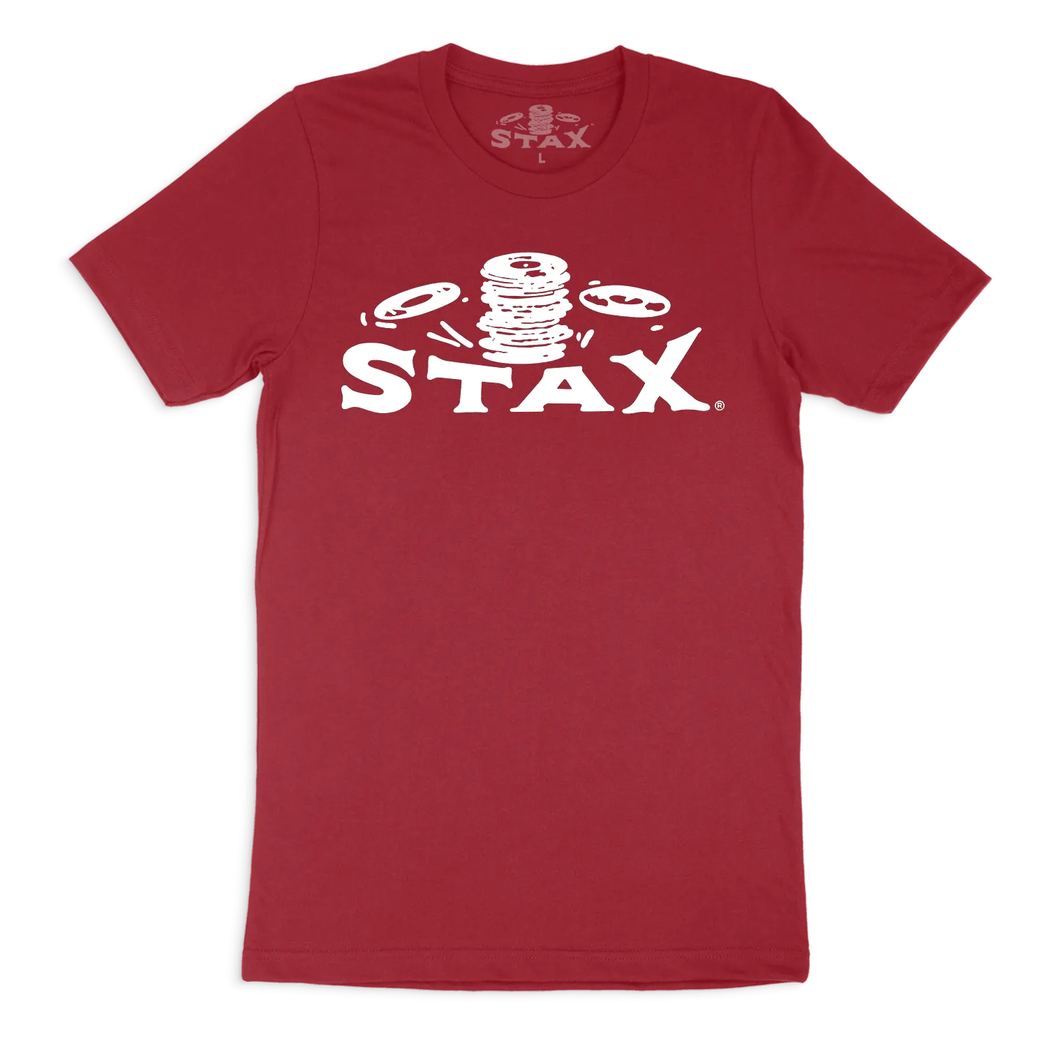 Stax "Falling Records" Logo T-Shirt (Red)