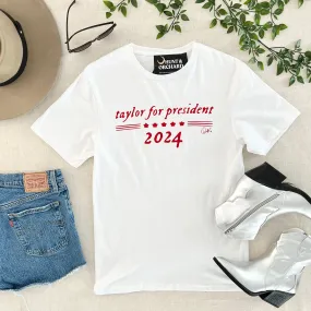 Taylor For President Tee - White