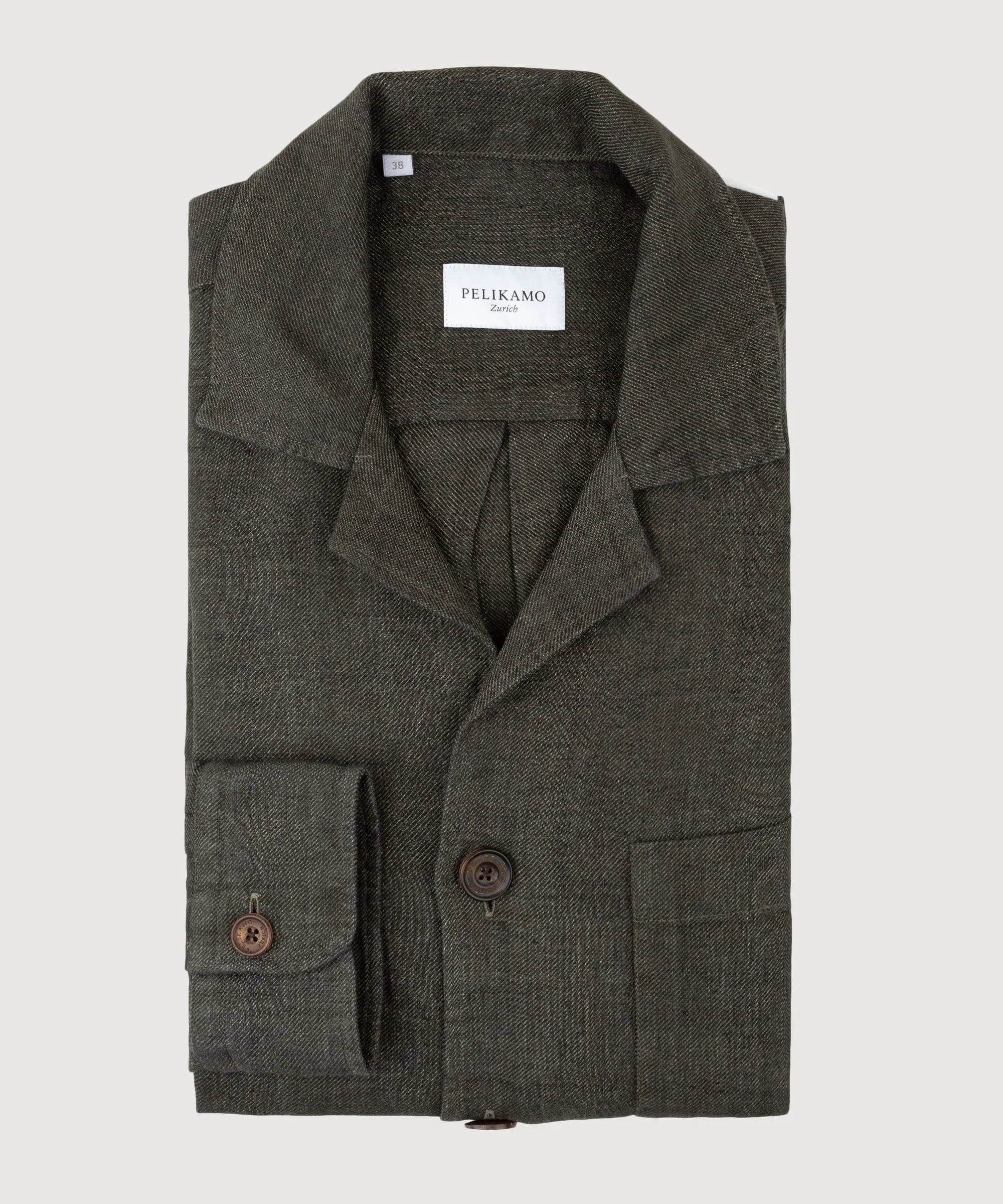 Twill Linen Shirt Jacket