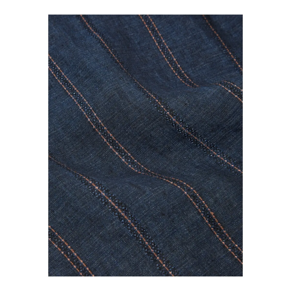 Universal Works Road Shirt 30259 stripe linen navy