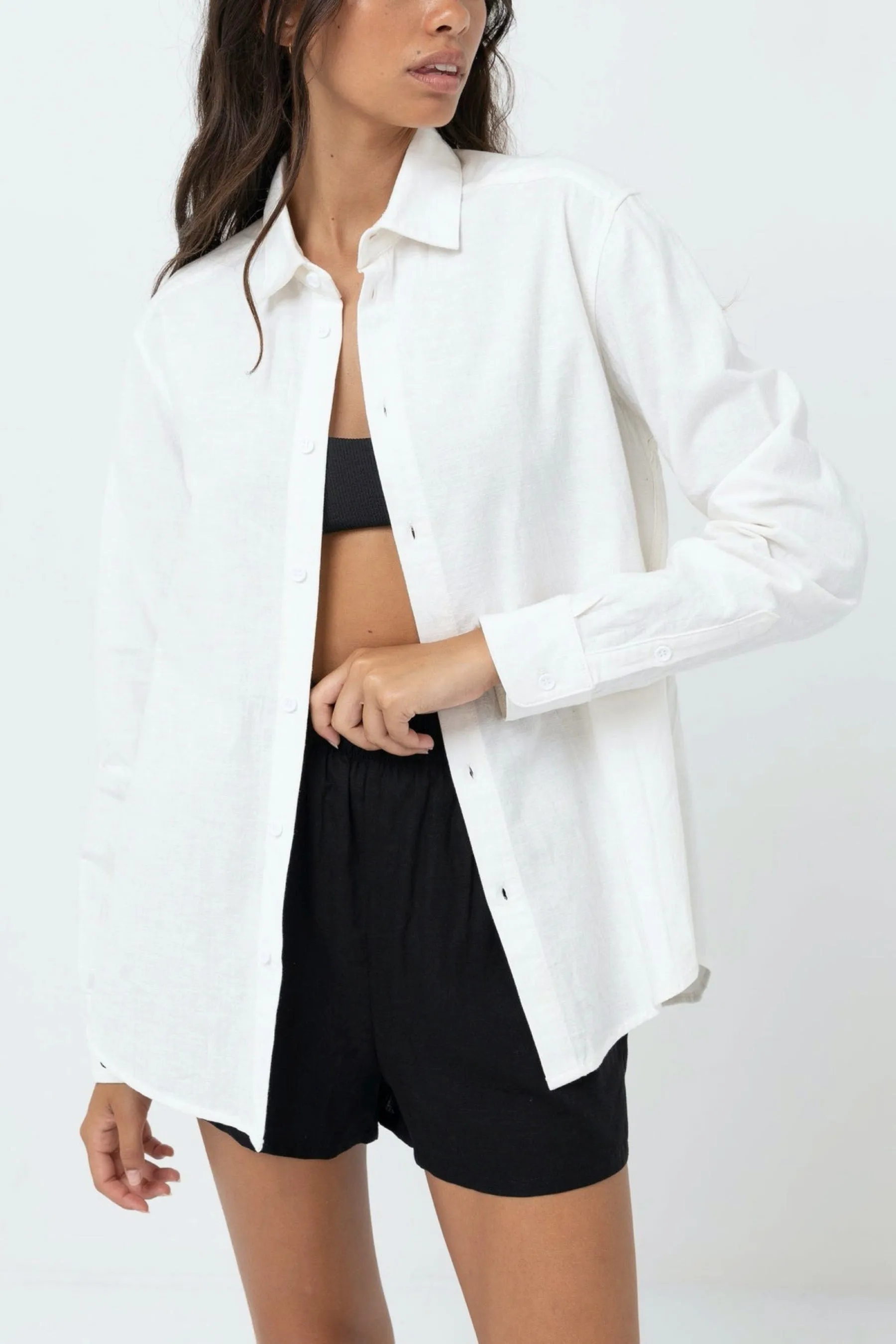 White Classic Long Sleeve Shirt