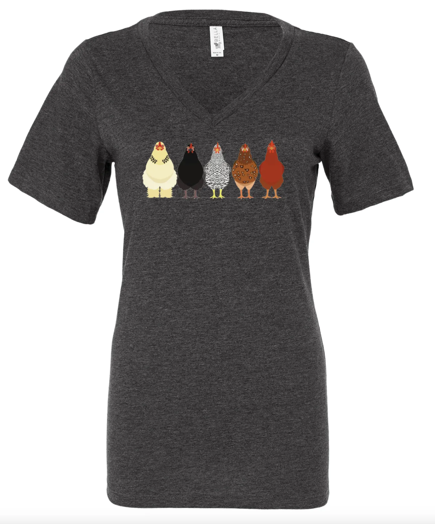 Women's Chicken V-Neck Tshirt