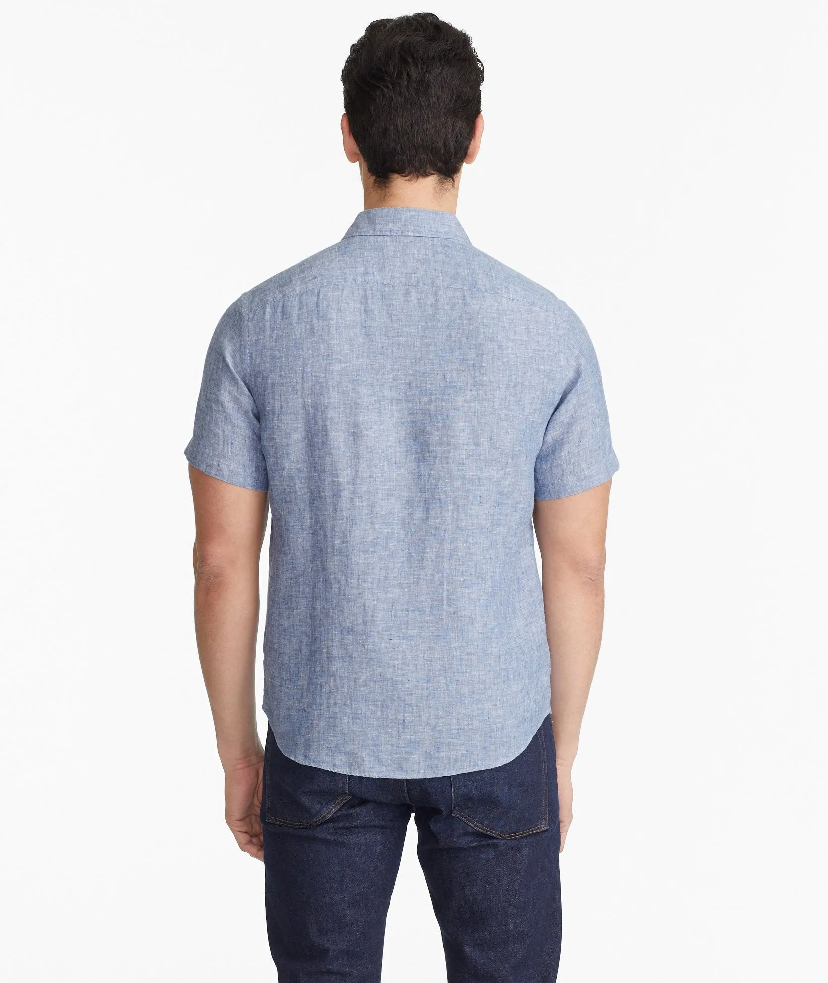 Wrinkle-Resistant Short-Sleeve Linen Valente Shirt - FINAL SALE