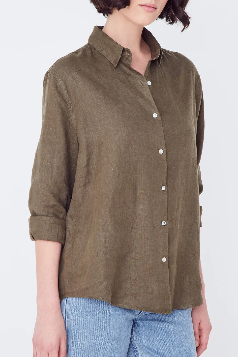 Xander Linen Thyme LS Shirt