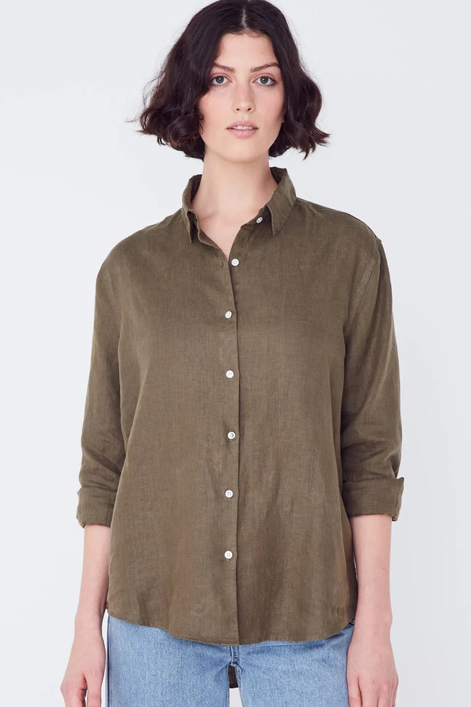 Xander Linen Thyme LS Shirt