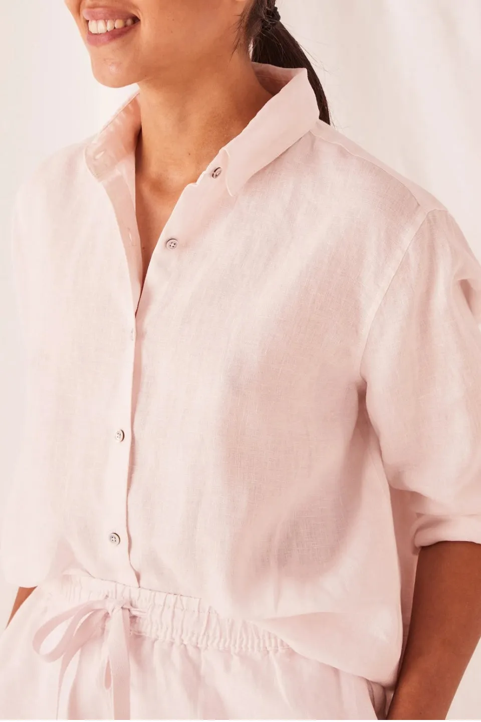 Xander Pink Dew Linen Shirt