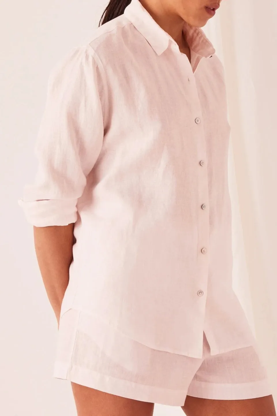 Xander Pink Dew Linen Shirt