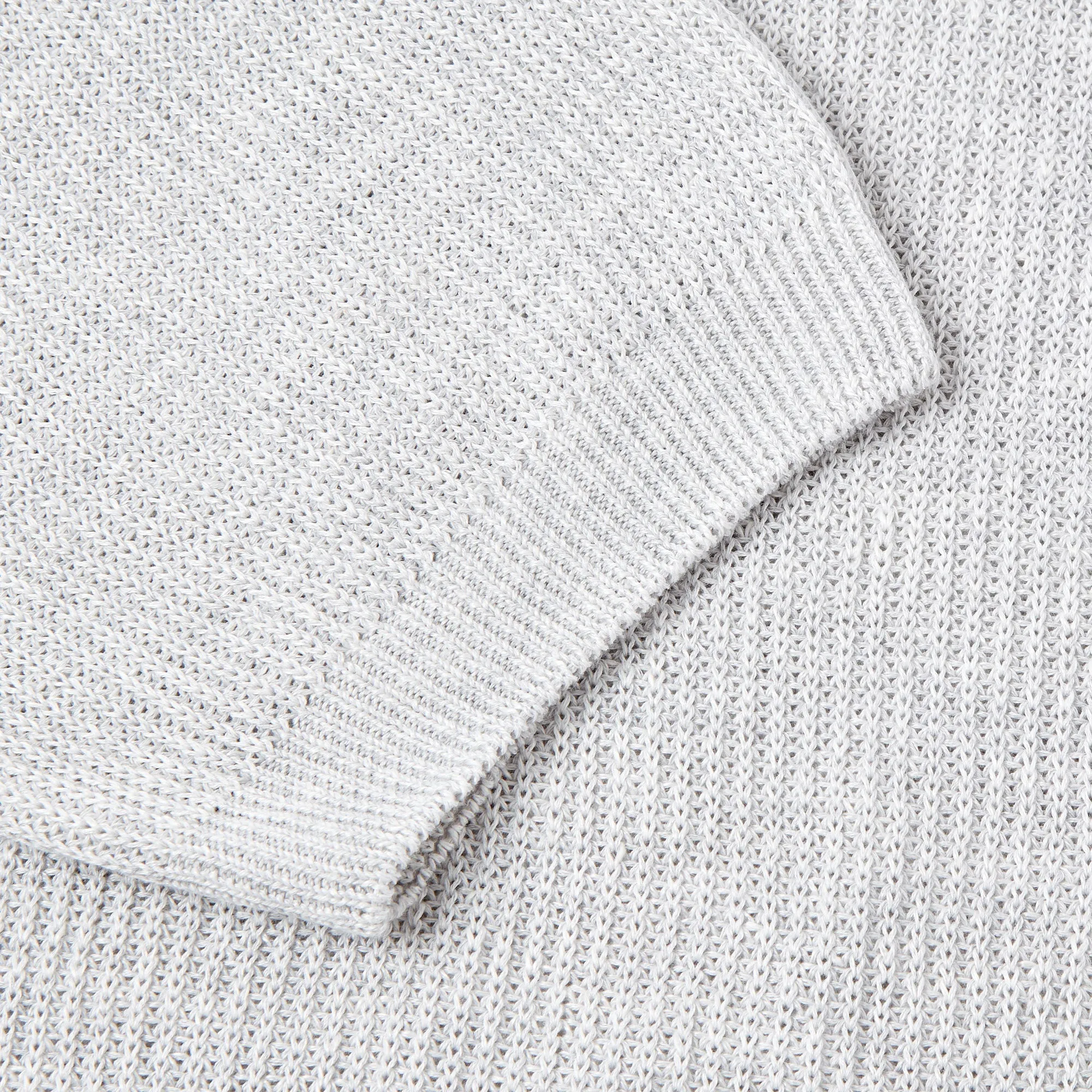 Zattura Linen Knitted Short Sleeve T-shirt (Light Grey)